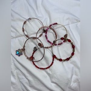 Alex and Ani rose gold bracelets